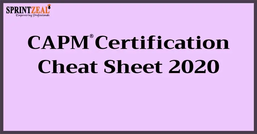 CAPM Cheat Sheet 2022
