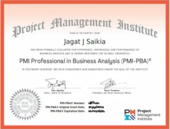 PMI PBA® Certification Training