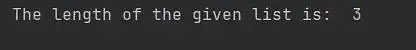 python list length 1